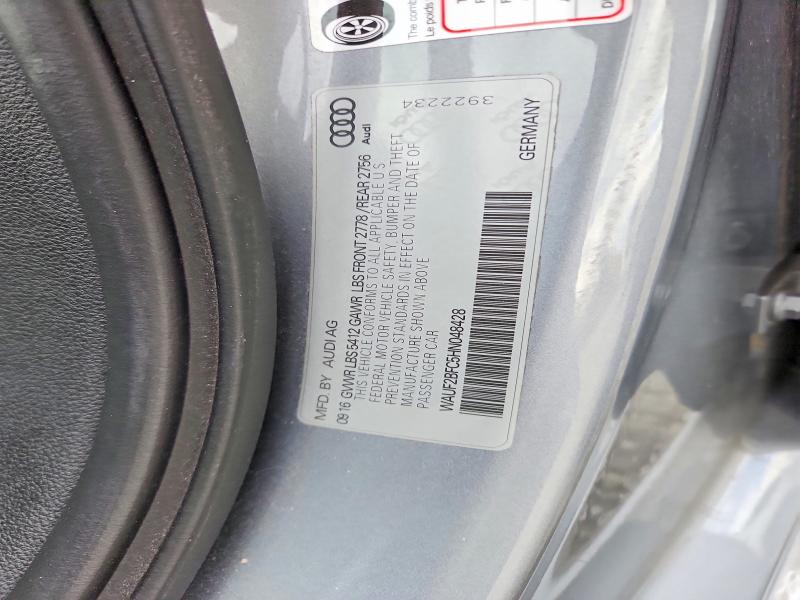 54807086 :رقم المزاد ، WAUF2BFC5HN048428 vin ، 2017 Audi A6 مزاد بيع