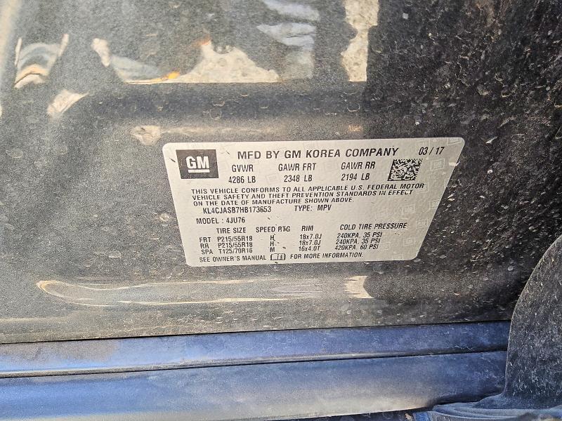 Продажа на аукционе авто 2017 Buick Encore, vin: KL4CJASB7HB173653, номер лота: 52519936