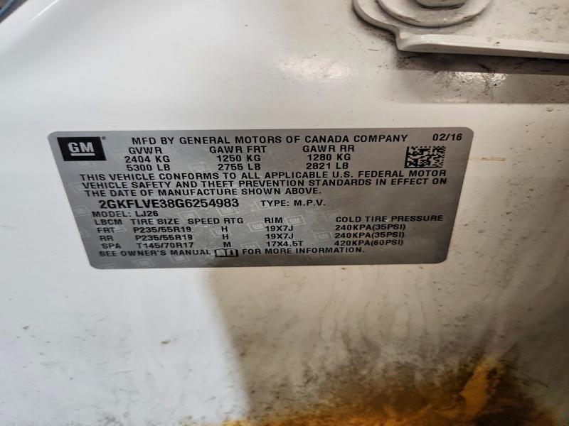 Продажа на аукционе авто 2016 Gmc Terrain, vin: 2GKFLVE38G6254983, номер лота: 52596096