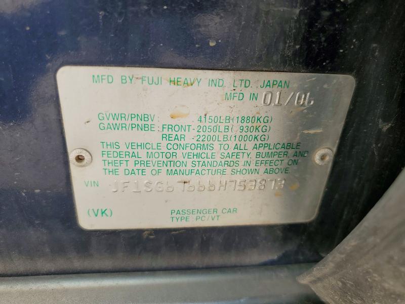 Продажа на аукционе авто 2006 Subaru Forester, vin: JF1SG67666H753873, номер лота: 53761506