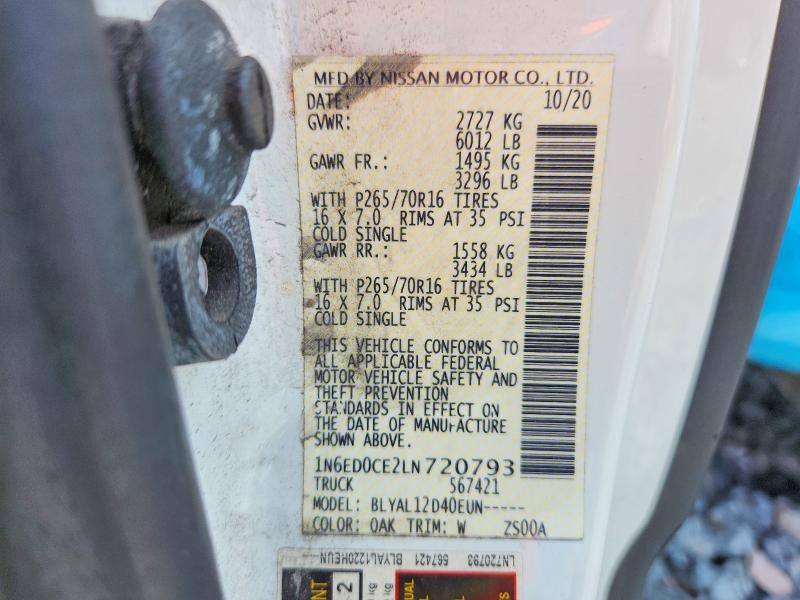 Продажа на аукционе авто 2020 Nissan Frontier, vin: 1N6ED0CE2LN720793, номер лота: 53023796