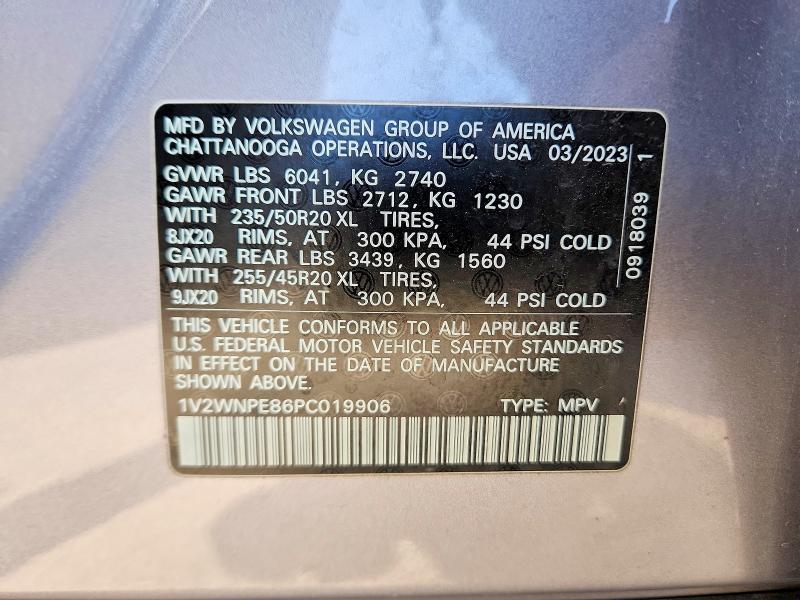 Продаж на аукціоні авто 2023 Volkswagen Id.4, vin: 1V2WNPE86PC019906, номер лоту: 54407936