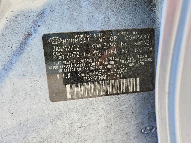 Продажа на аукционе авто 2012 Hyundai Elantra, vin: KMHDH4AE8CU425034, номер лота: 53942386