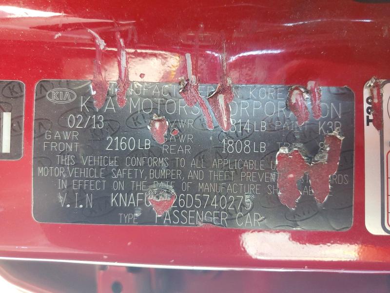 Продаж на аукціоні авто 2013 Kia Forte, vin: KNAFU4A26D5740275, номер лоту: 54147876