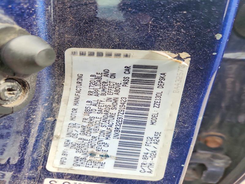 Продаж на аукціоні авто 2007 Toyota Corolla, vin: 1NXBR32E97Z919423, номер лоту: 54470186