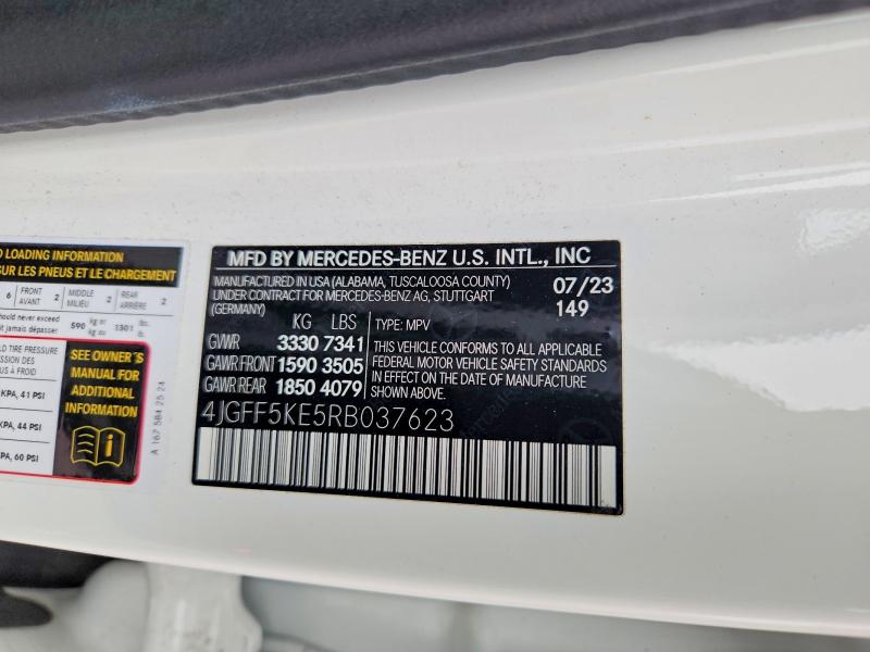 Продажа на аукционе авто 2024 Mercedes-benz Gls, vin: 4JGFF5KE5RB037623, номер лота: 53927816