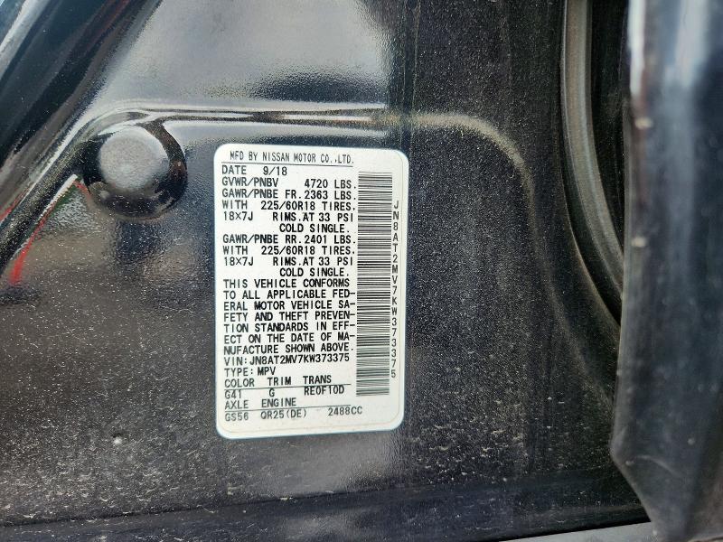Продаж на аукціоні авто 2019 Nissan Rogue, vin: JN8AT2MV7KW373375, номер лоту: 54805316
