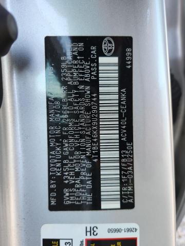 2009 Toyota Camry მანქანა იყიდება აუქციონზე, vin: 4T1BE46KX9U290744, აუქციონის ნომერი: 53280956
