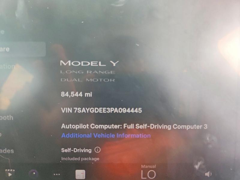 Продажа на аукционе авто 2023 Tesla Model Y, vin: 7SAYGDEE3PA094445, номер лота: 52402636