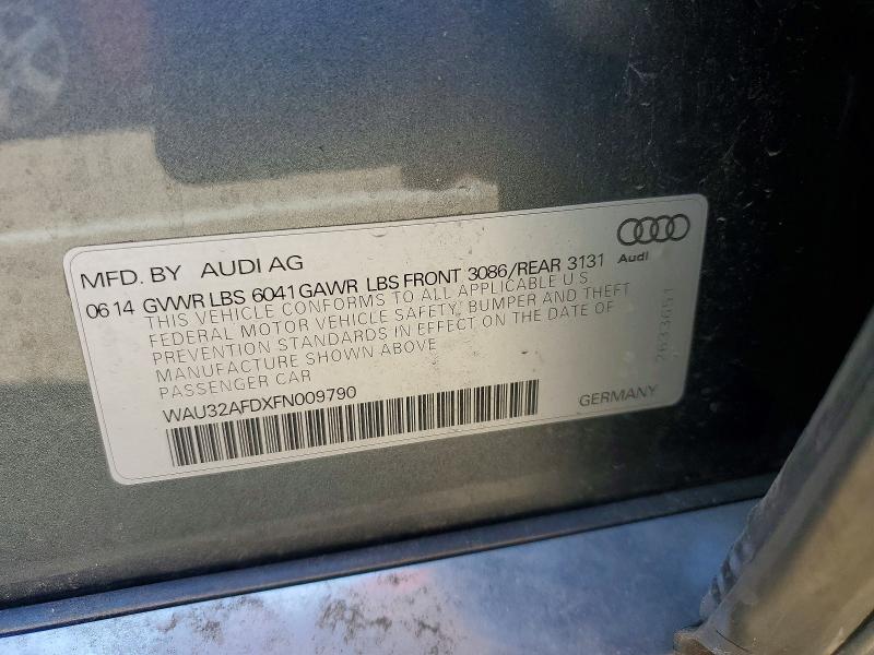 2015 Audi A8 მანქანა იყიდება აუქციონზე, vin: WAU32AFDXFN009790, აუქციონის ნომერი: 52667706