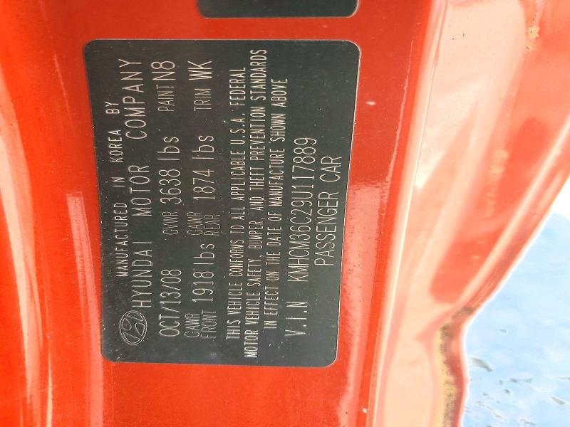 2009 Hyundai Accent მანქანა იყიდება აუქციონზე, vin: KMHCM36C29U117889, აუქციონის ნომერი: 54683616