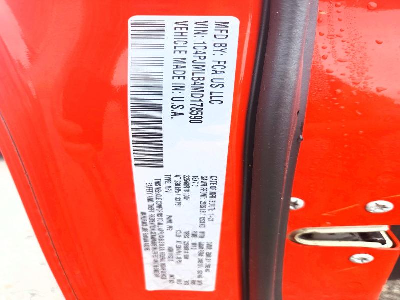 Aukcja sprzedaży 2021 Jeep Cherokee, vin: 1C4PJMLB4MD178590, numer aukcji: 54720576