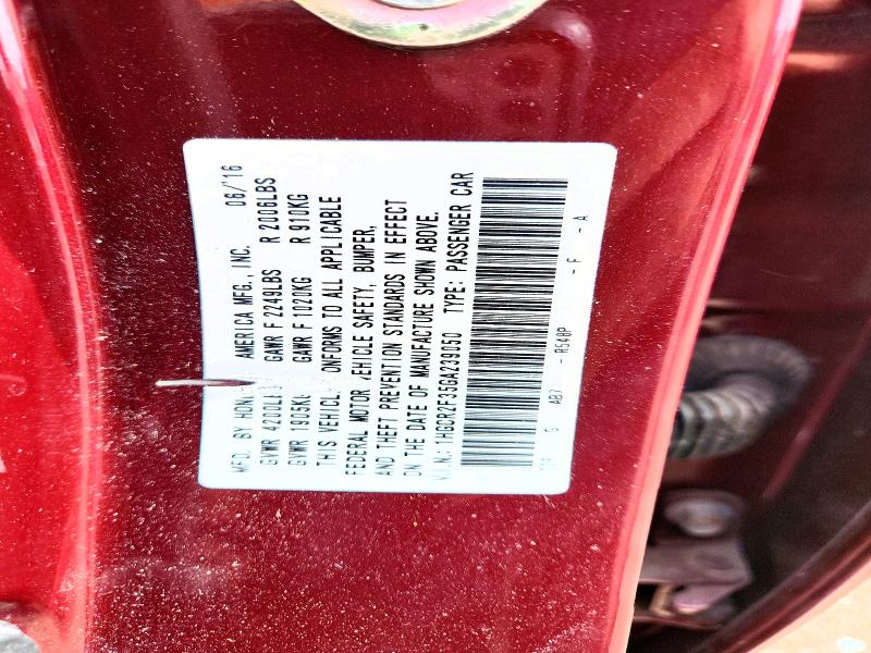 2016 Honda Accord მანქანა იყიდება აუქციონზე, vin: 1HGCR2F35GA239050, აუქციონის ნომერი: 55020976