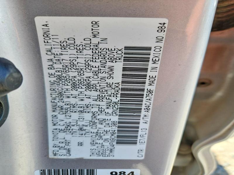 Aukcja sprzedaży 2012 Toyota Tacoma, vin: 3TMMU4FN9CM041308, numer aukcji: 54893736