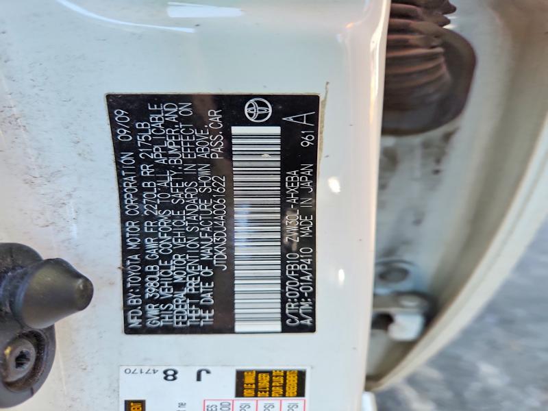 52508576 :رقم المزاد ، JTDKN3DU4A0061622 vin ، 2010 Toyota Prius مزاد بيع