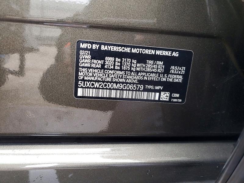 Aukcja sprzedaży 2021 Bmw X7, vin: 5UXCW2C00M9G06579, numer aukcji: 53052966