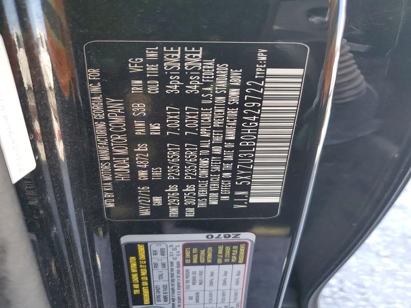 2017 Hyundai Santa Fe Sport მანქანა იყიდება აუქციონზე, vin: 5XYZU3LB0HG429722, აუქციონის ნომერი: 54041356