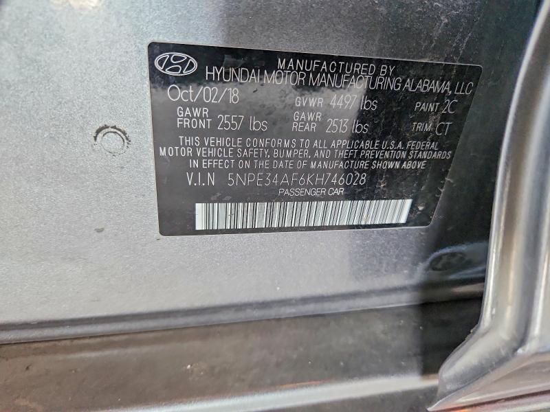 Aukcja sprzedaży 2019 Hyundai Sonata, vin: 5NPE34AF6KH746028, numer aukcji: 54294126
