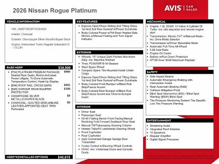 Aukcja sprzedaży 2026 Nissan Rogue, vin: JN8BT3DD6TW294668, numer aukcji: 51889896