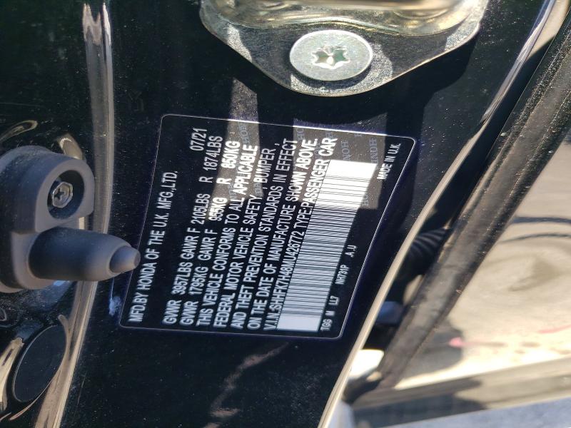 Aukcja sprzedaży 2021 Honda Civic, vin: SHHFK7H48MU426772, numer aukcji: 52755256