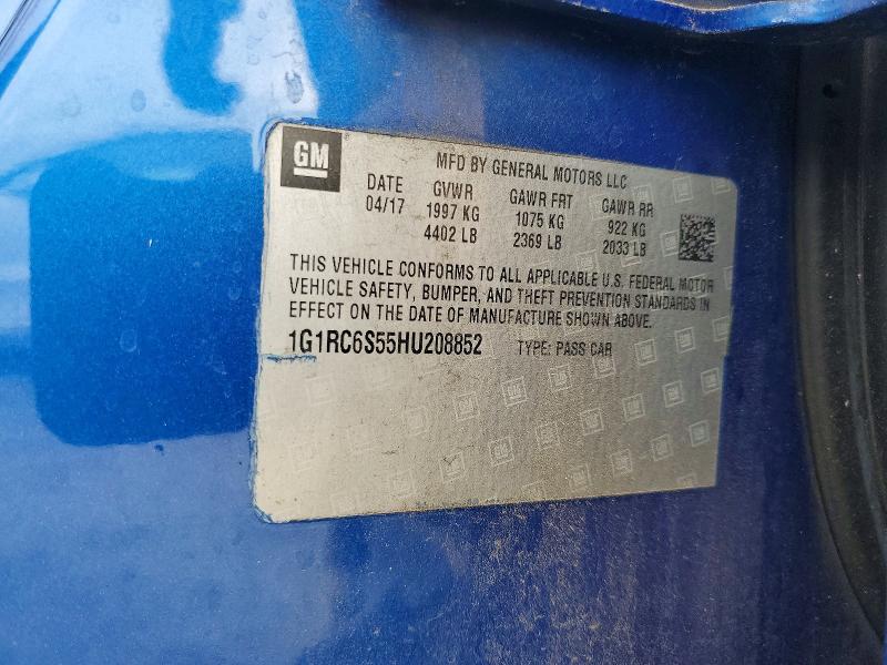 Продаж на аукціоні авто 2017 Chevrolet Volt, vin: 1G1RC6S55HU208852, номер лоту: 54557676