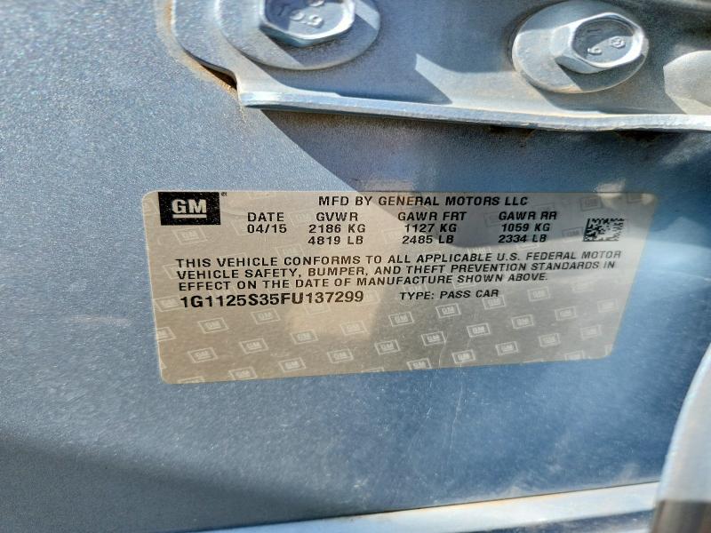 Aukcja sprzedaży 2015 Chevrolet Impala, vin: 1G1125S35FU137299, numer aukcji: 51718666