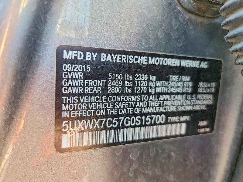 Aukcja sprzedaży 2016 Bmw X3, vin: 5UXWX7C57G0S15700, numer aukcji: 52228976