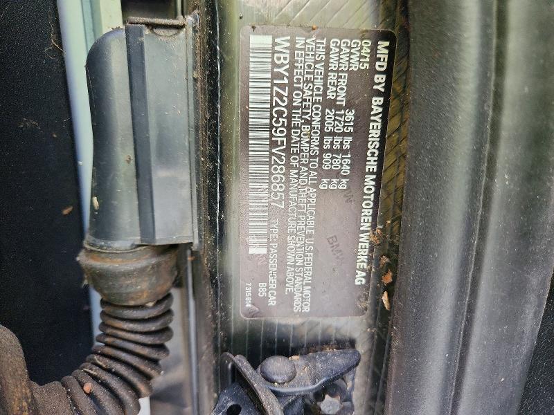 55077076 :رقم المزاد ، WBY1Z2C59FV286857 vin ، 2015 Bmw I3 مزاد بيع