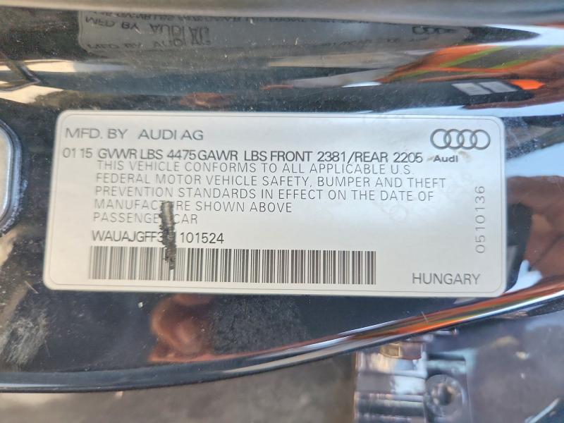 52176816 :رقم المزاد ، WAUAJGFF3F1101524 vin ، 2015 Audi A3 مزاد بيع