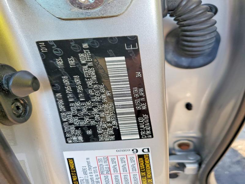 51979616 :رقم المزاد ، JTJBM7FX7F5102561 vin ، 2015 Lexus Gx مزاد بيع