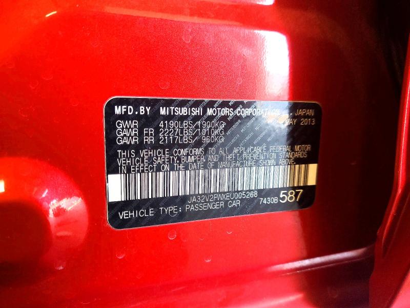 Продаж на аукціоні авто 2014 Mitsubishi Lancer, vin: JA32V2FWXEU005268, номер лоту: 53448946