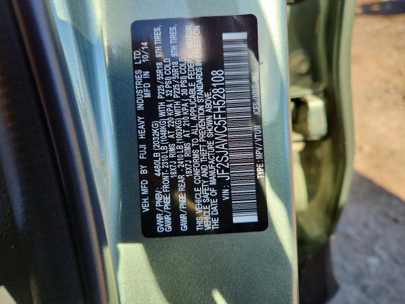Aukcja sprzedaży 2015 Subaru Forester, vin: JF2SJAWC5FH528108, numer aukcji: 53546676