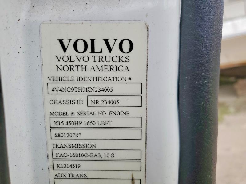 Продаж на аукціоні авто 2019 Volv Vn Vnl, vin: 4V4NC9TH9KN234005, номер лоту: 50909506