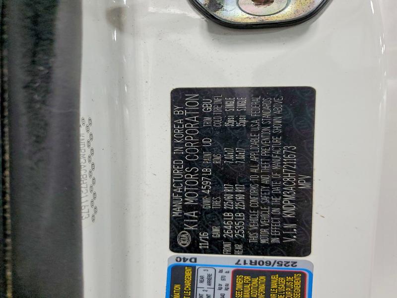 2017 Kia Sportage მანქანა იყიდება აუქციონზე, vin: KNDPM3AC8H7211673, აუქციონის ნომერი: 51843086