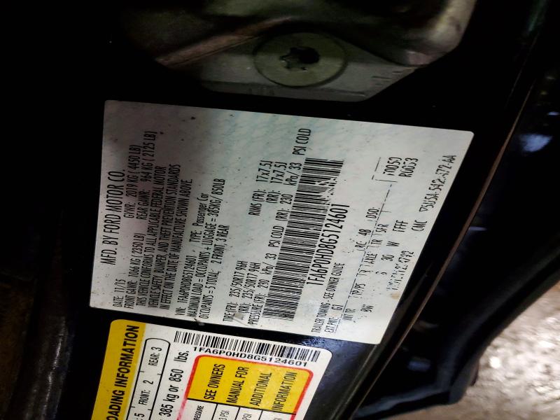 2016 Ford Fusion მანქანა იყიდება აუქციონზე, vin: 1FA6P0HD8G5124601, აუქციონის ნომერი: 51968216
