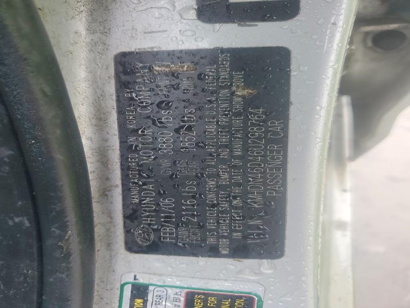 54672756 :رقم المزاد ، KMHDN46D46U298764 vin ، 2006 Hyundai Elantra مزاد بيع