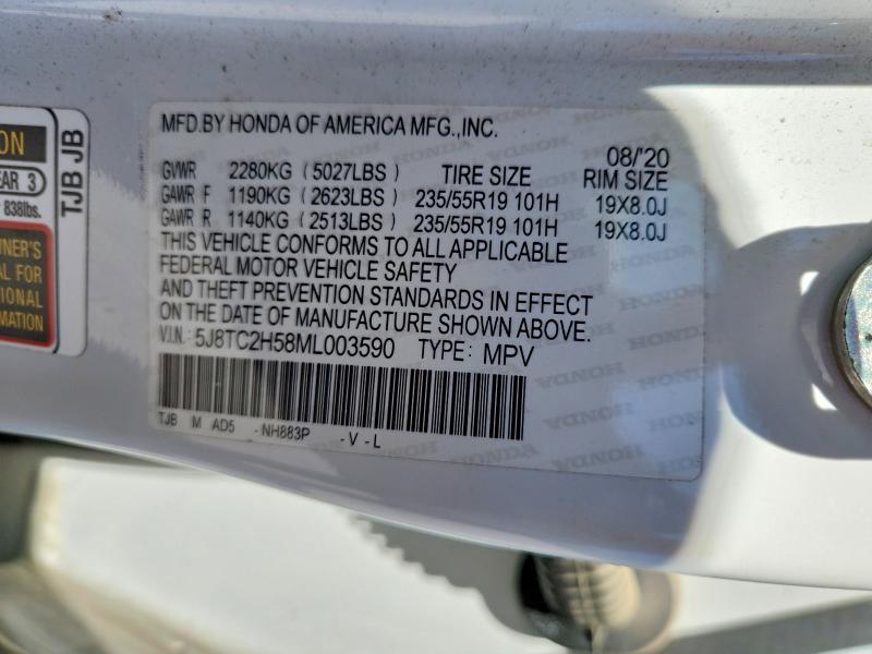 Aukcja sprzedaży 2021 Acura Rdx, vin: 5J8TC2H58ML003590, numer aukcji: 52429236