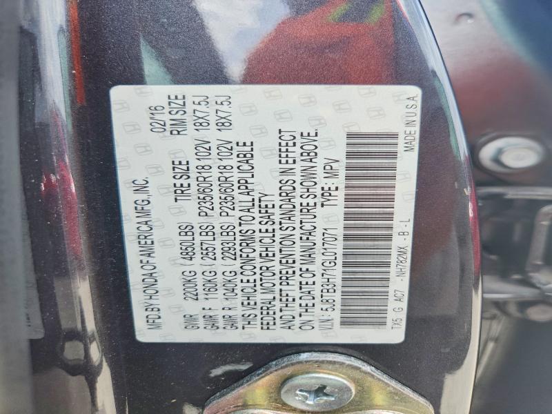 Продажа на аукционе авто 2016 Acura Rdx, vin: 5J8TB3H71GL017071, номер лота: 55219496