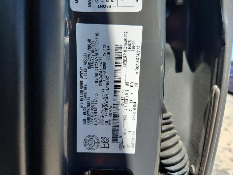 Продаж на аукціоні авто 2020 Ford F150, vin: 1FTFW1E42LFB16697, номер лоту: 53323056