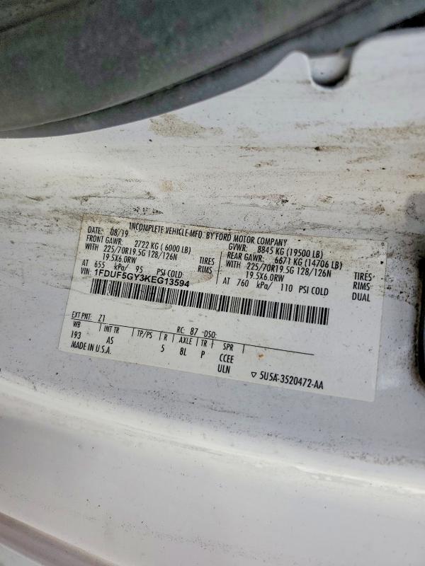 Aukcja sprzedaży 2019 Ford F550, vin: 1FDUF5GY3KEG13594, numer aukcji: 52171146