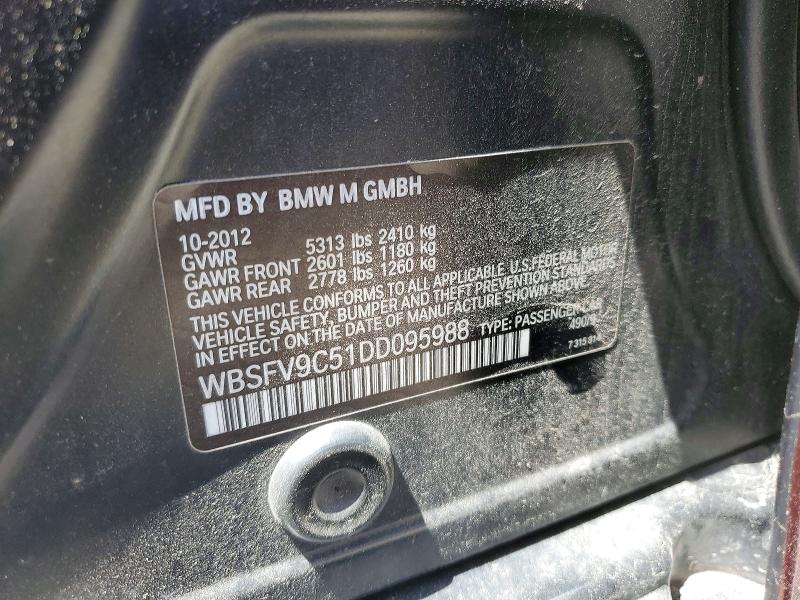 Продажа на аукционе авто 2013 Bmw M5, vin: WBSFV9C51DD095988, номер лота: 55169876
