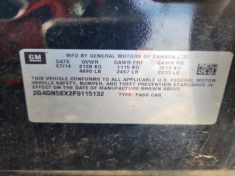 2015 Buick Regal მანქანა იყიდება აუქციონზე, vin: 2G4GN5EX2F9115132, აუქციონის ნომერი: 52880336