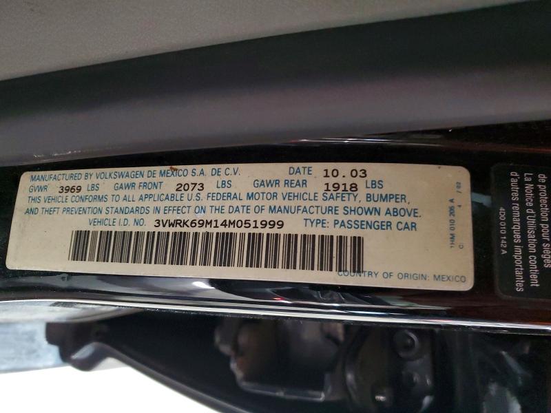 Продажа на аукционе авто 2004 Volkswagen Jetta, vin: 3VWRK69M14M051999, номер лота: 54273906