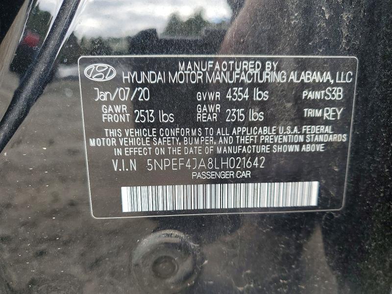 Aukcja sprzedaży 2020 Hyundai Sonata, vin: 5NPEF4JA8LH021642, numer aukcji: 52151026