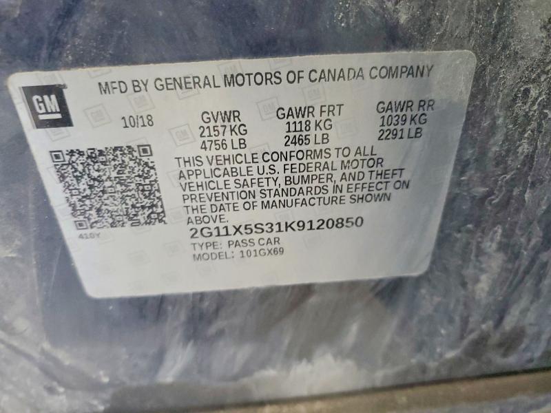 Продажа на аукционе авто 2019 Chevrolet Impala, vin: 2G11X5S31K9120850, номер лота: 54688436