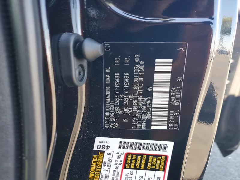 54881586 :رقم المزاد ، 5TDBRKEC7RS224454 vin ، 2024 Toyota Sienna مزاد بيع