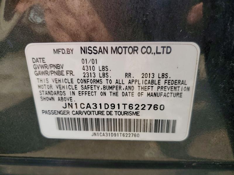 Продаж на аукціоні авто 2001 Nissan Maxima, vin: JN1CA31D91T622760, номер лоту: 78705195