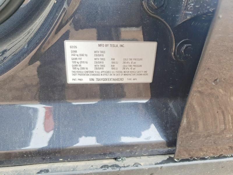 Продаж на аукціоні авто 2026 Tesla Model Y, vin: 7SAYGDEEXTA640393, номер лоту: 55342766