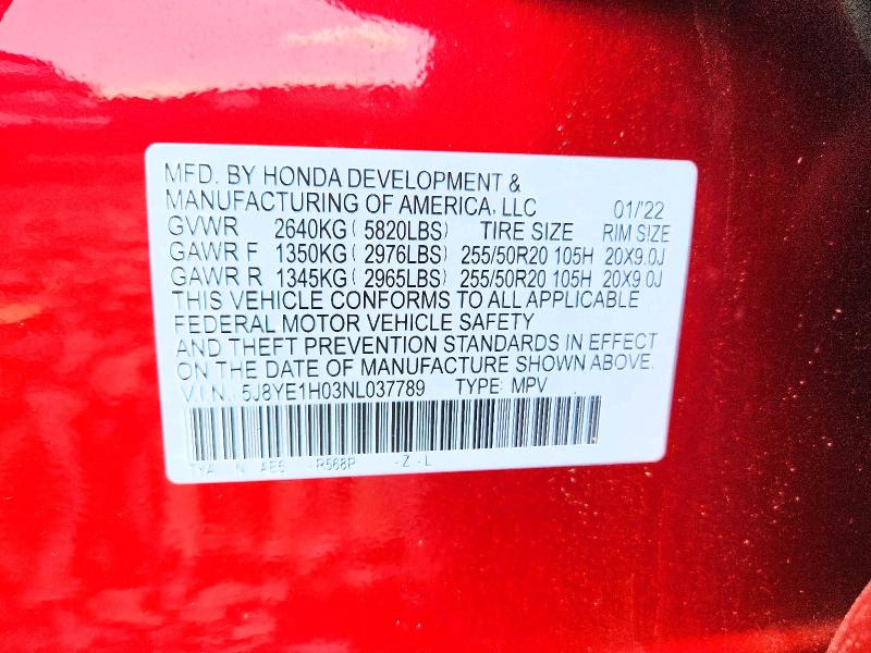 Продажа на аукционе авто 2022 Acura Mdx, vin: 5J8YE1H03NL037789, номер лота: 53796986