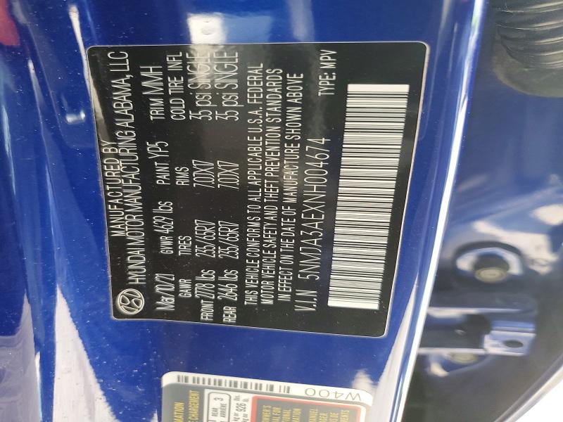 Продаж на аукціоні авто 2022 Hyundai Tucson, vin: 5NMJA3AEXNH004674, номер лоту: 55203446